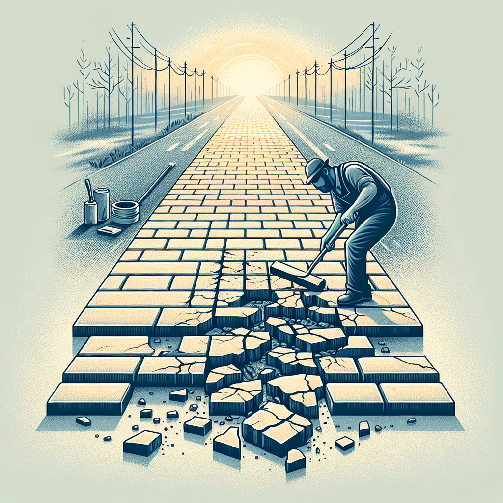 Cracked Driveway Pavers